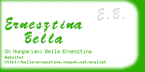ernesztina bella business card